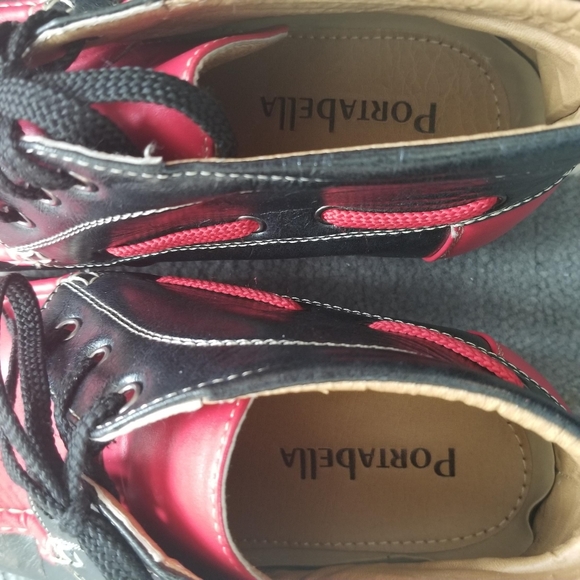 Portabella red and black mens lace up shoe sz 10 - Picture 5 of 6
